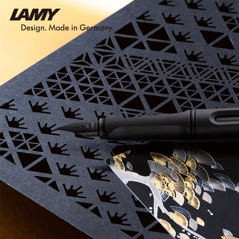 LAMY Lingmei fountain pen gift box hunting pine smoke ink pen set practice calligraphy pen student stationery office gift pine smoke - matte black 0.5mm
