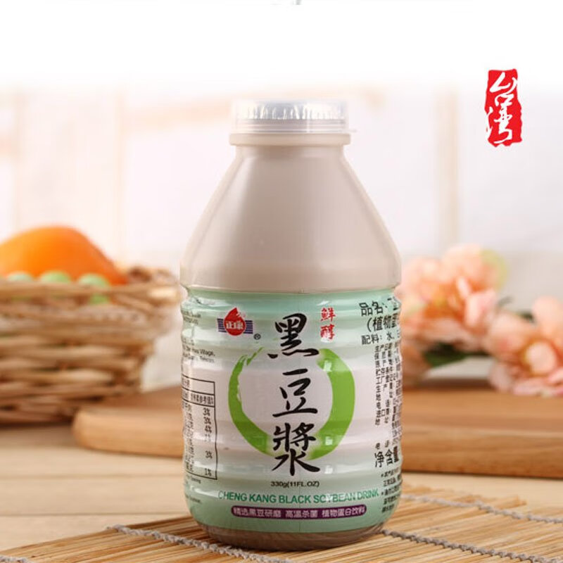 Zhengkang Taiwan imported Zhengkang black soy milk drink nutritious breakfast soy milk drink 330ml bottled 330ML*12 bottles