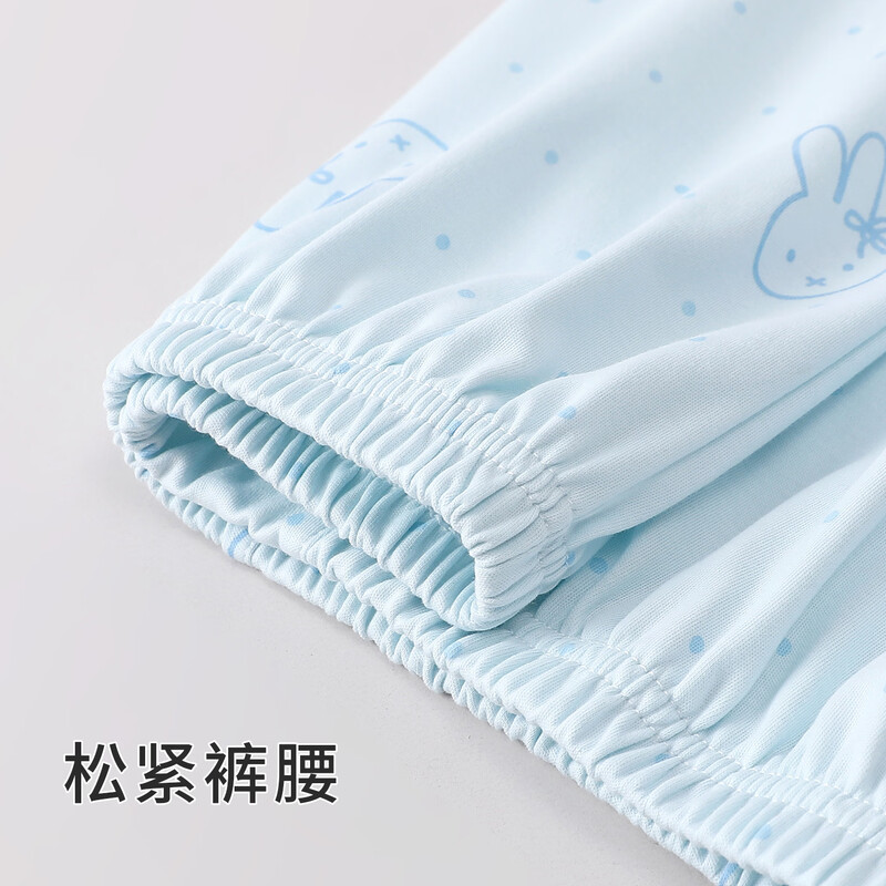 MAULTIAY Miffy Rabbit pure cotton pajamas for women 2026 summer new style high-end short-sleeved trousers three-piece home clothes can be worn outside, 100% cotton <small amount in stock> XL