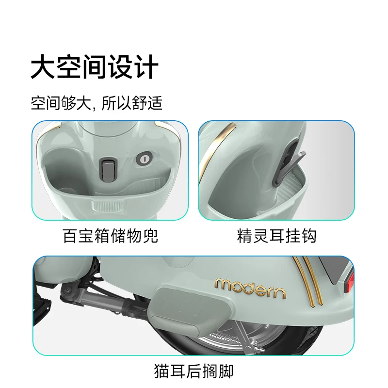 Yadea Beijing Exclusive Modern Rheinland New National Standard Electric Bicycle Good-looking and Stylish Student Commuting Bike Smart Electric Vehicle Store Pickup Rheinland Sanrio Co-branded Model
