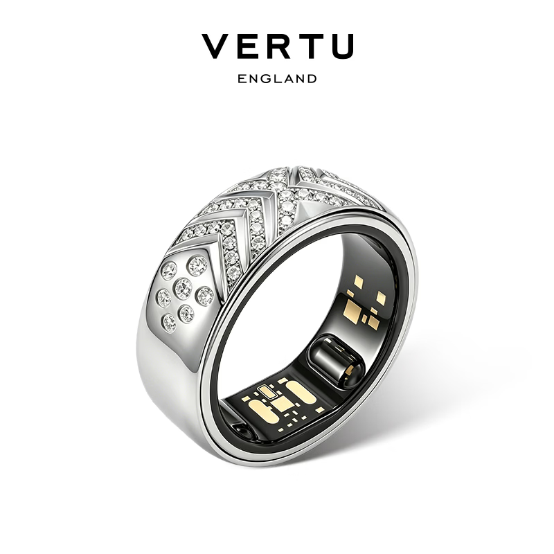 VERTU Super New Product VERTU Cor Ring Heart Health Sleep Monitoring Heart Rate Blood Pressure Smart Ring Mid-Autumn Festival Gift Haoyue Silver-Inner Circle No. 10