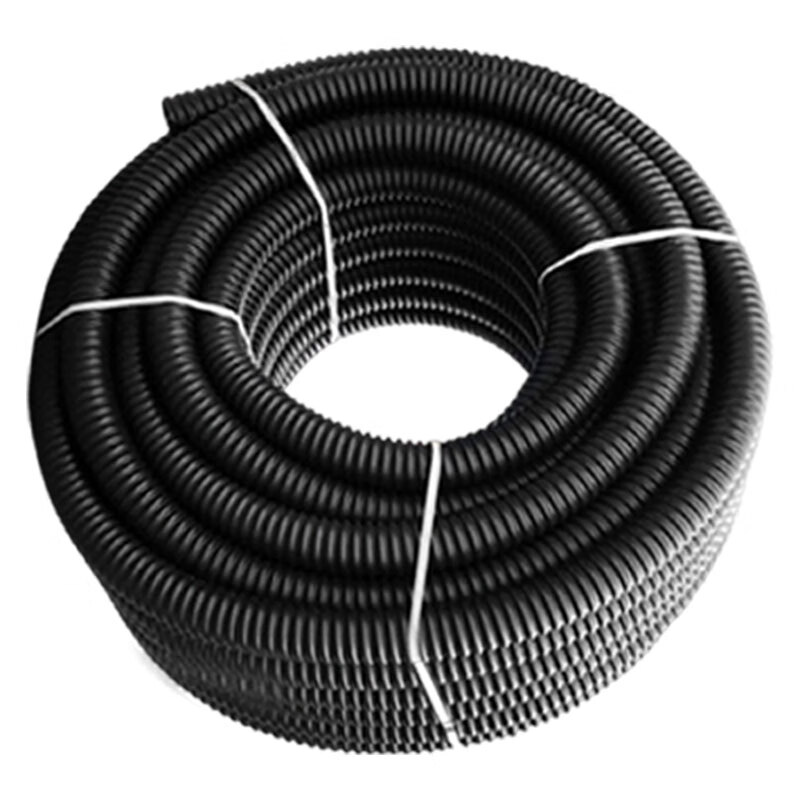HDPE carbon corrugated pipe cable threading pipe threaded pipe buried black hose insulation monitoring pre-embedded protective sleeve delivery of the whole vehicle please consult customer service when placing an order 50mm ordinary price per meter does not include tax and transportation
