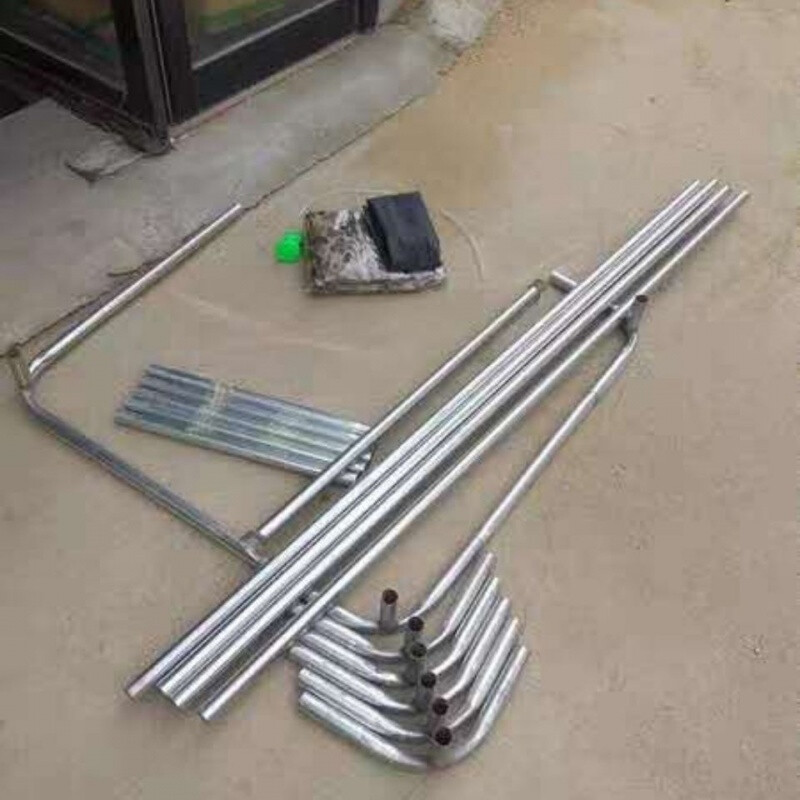 Qian Huinong Bathroom Tent Rural Outdoor Simple Winter Bathroom Adult Solar Shower Room Home Integrated Square Shelf One-inch Pipe Complete Set + Large Black Water Bucket