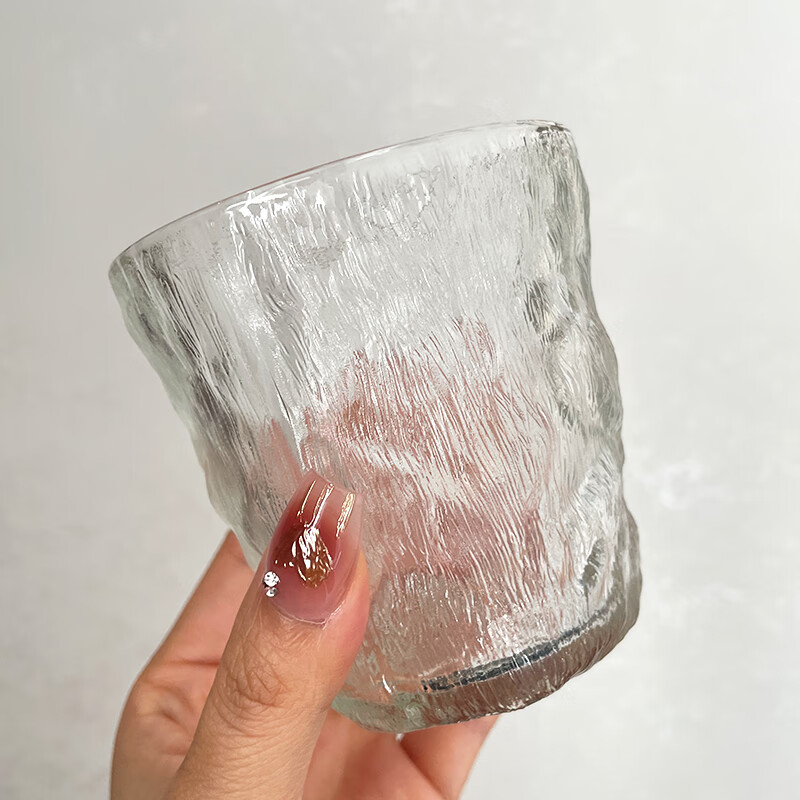 SMVP glacier cup pattern glass cup high-looking water cup women's juice drink cup ins wind tree pattern coffee cup beer transparent short style 1 piece + tall style 0 points 1ml 1 piece