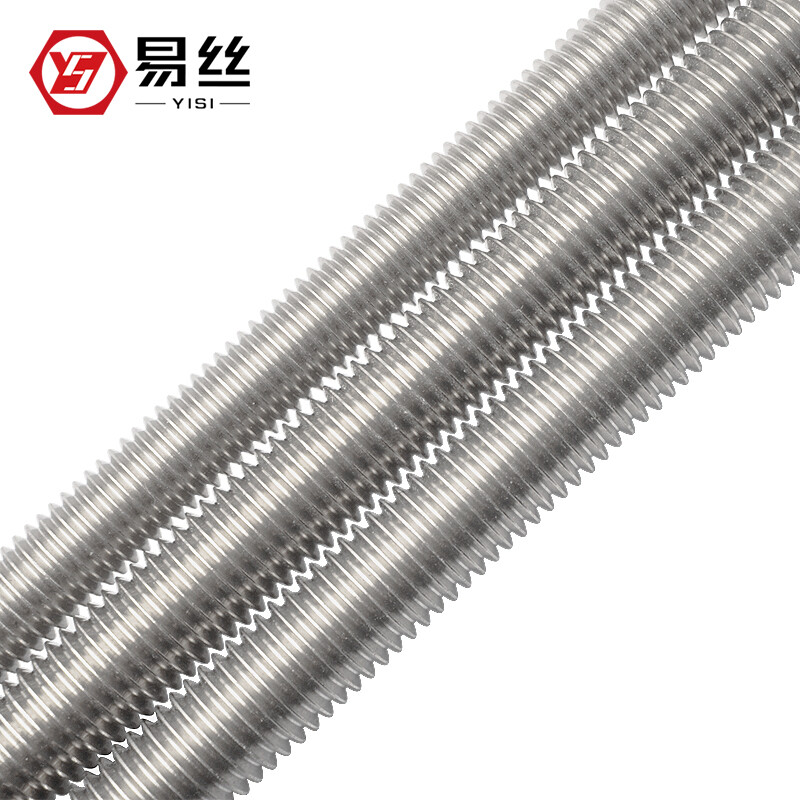 Yisi 304 stainless steel 316 full thread screw rod 201 thread rod 3 meters long screw thread rod M3M4M5M6M30 (304 material) M27*1 meter