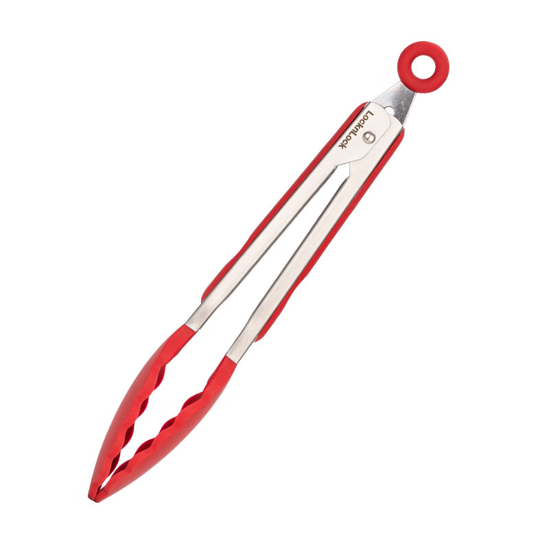 LOCK & LOCK stainless steel silicone food clip multi-functional bread clip steak clip small single pack - red