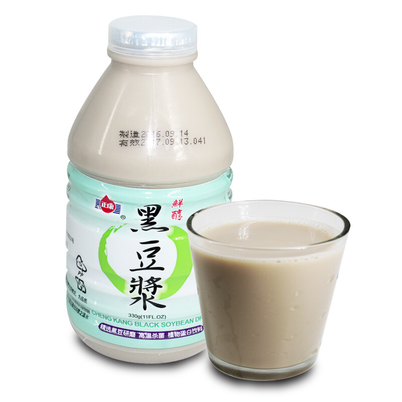 Zhengkang Taiwan imported Zhengkang black soy milk drink nutritious breakfast soy milk drink 330ml bottled 330ML*12 bottles