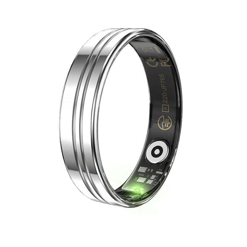 KPEPkpep health smart ring blood oxygen heart rate body temperature blood pressure male and female couple sports sleep monitoring remote control photo multi-functional health R16 Starlight Silver No. 8 inner diameter 18.1mm