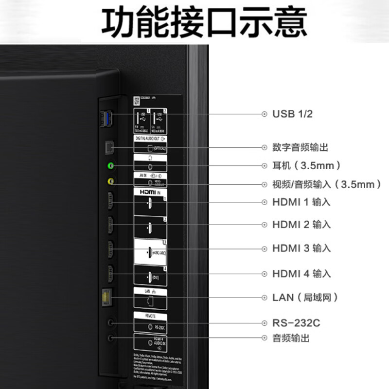 Sony TV monitor 65-inch flat-panel TV advertising conference machine large-screen LCD 4K ultra-high-definition smart wireless projection FW-65BZ30L 65-inch door installation + wall mount