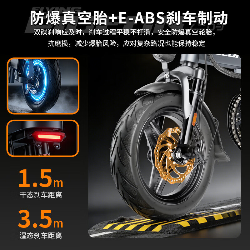 FG FLYING PIGEON folding electric vehicle for driving, extra long range, new national standard electric bicycle, adult small battery, electric bicycle lithium battery, luxury version - 10A pure electric range 30km/8-weight shock absorption/Panasonic battery cell/lifetime warranty