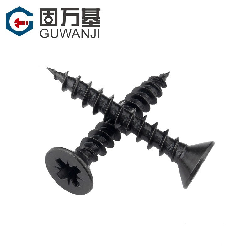 GUWANJI GUWANJI black cross countersunk head self-tapping screws flat head self-tapping screws self-tapping wood screws M5x25 50 pieces