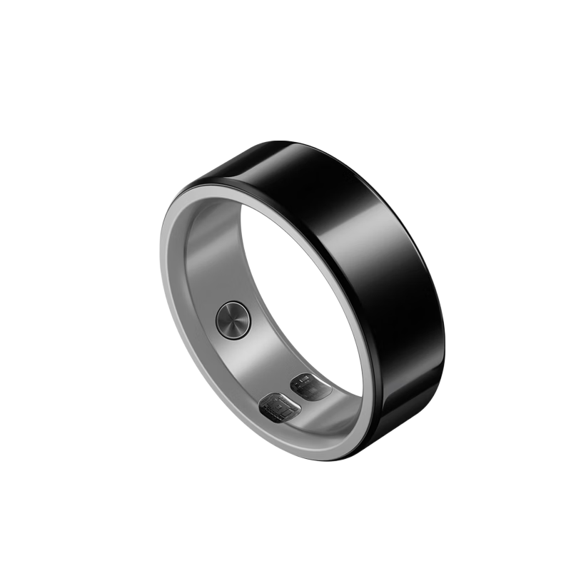 Dido Black Technology Smart Ring Smart AI Little Magic Ring Sleep Respiration Heart Rate Monitoring Microshock Warning Health Sports Waterproof Touch Smart Ring Practical Gift for Men and Women Ceramic Black Silver丨Sensorless Sleep Monitoring丨Health Report丨Real-time Monitoring of Heart Rate and Blood Oxygen Fingerprint Ring Model Measure Finger Size Fingerprint Rebate Amount When Buying a Ring