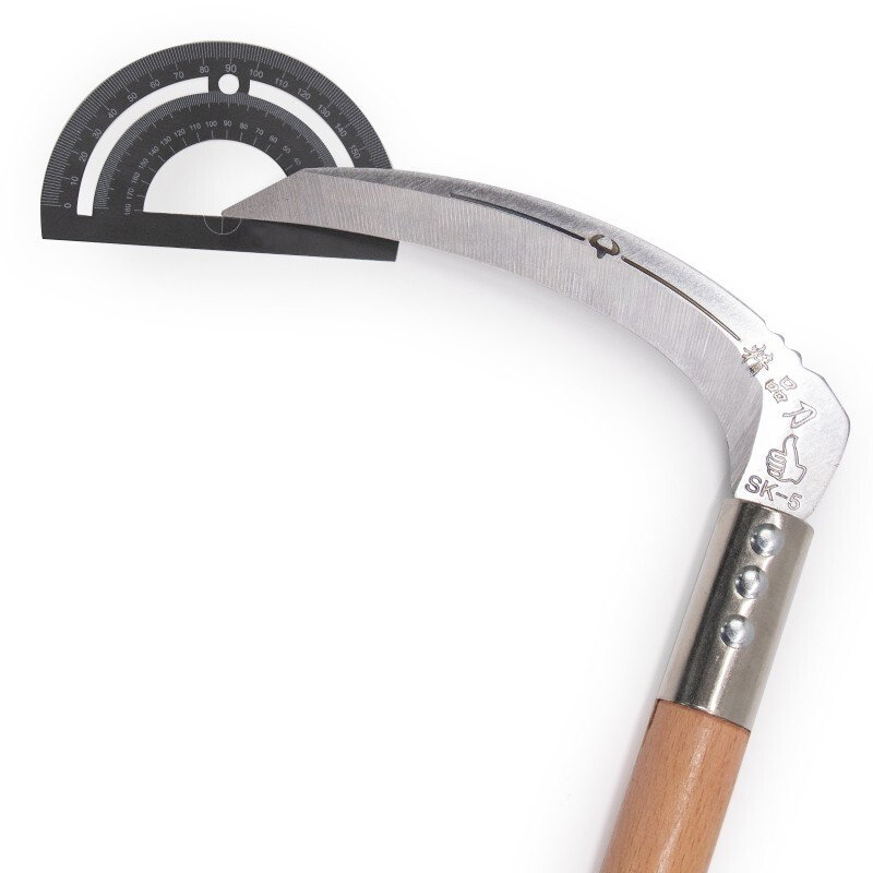 Hasdick clean agricultural sickle 1 weeding lawn mower harvesting knife SK-5 steel grinding-free agricultural wooden handle sickle HKxy-75