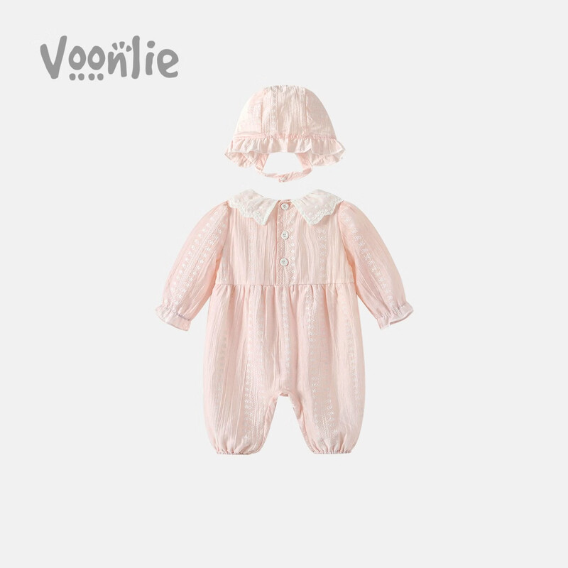 Fanhunting baby clothes, autumn clothes, baby girl jumpsuits, little one-month-old princesses, spring and autumn outdoor clothes and rompers