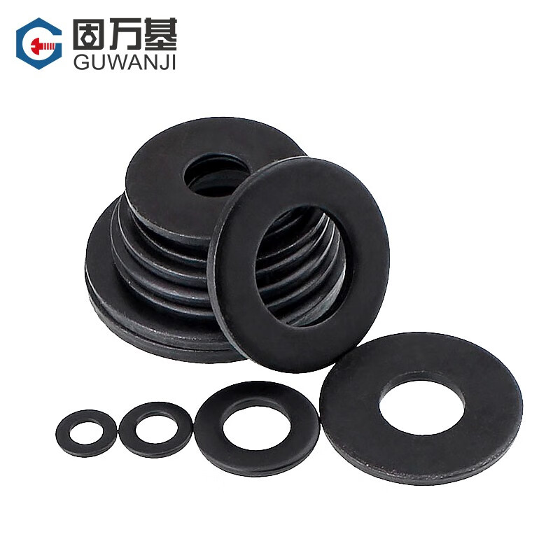 GUWANJI Grade 8.8 Black Flat Washer Circular Washer Increased Gasket Metal Washer Washer Thickened Flat Washer National Standard M16*30*3 (10 pieces)