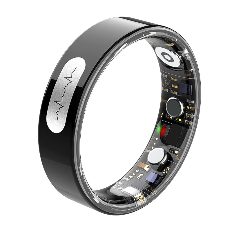 Smart Ring AI-ECG ECG Monitoring Blood Pressure Heart Rate Blood Oxygen Monitoring Sleep Health Monitoring Waterproof Sports Smart Ring Free Charging Box + Heart Rate + Blood Oxygen + Blood Pressure + Sleep + Exercise + Non-sensory Wearing No. 11 Diameter 20.6 Finger Circumference 64