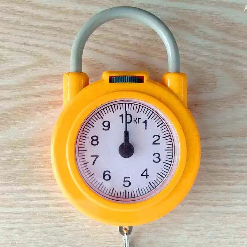 Yongcai Spring Scale Portable High-Precision Household Mechanical Weighing 10kg Mini Electronic Scale Luggage Express Kitchen Spring Scale - Blue + 1 Pack