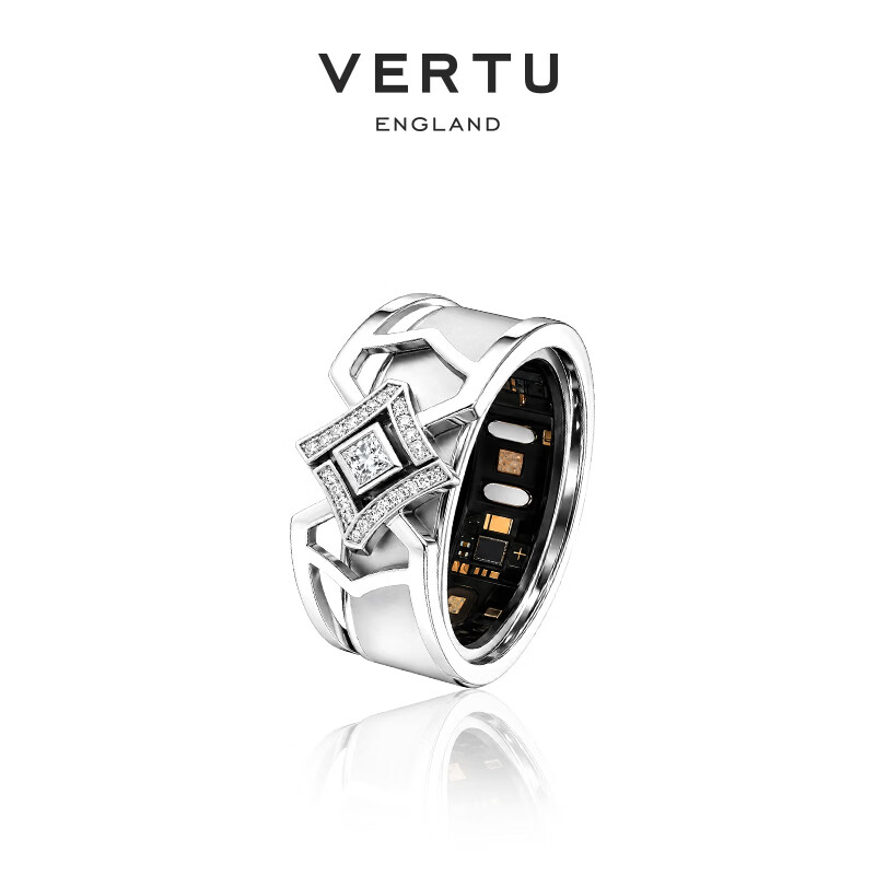 VERTU Super New Product VERTU Cor Ring Heart Health Sleep Monitoring Heart Rate Blood Pressure Smart Ring Mid-Autumn Festival Gift Haoyue Silver-Inner Circle No. 10