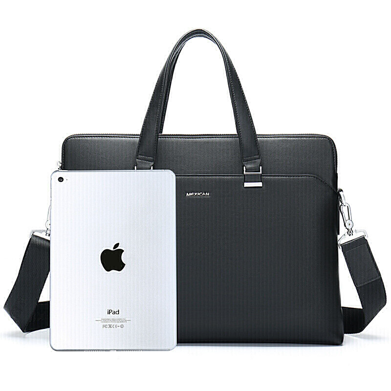 Scarecrow men's briefcase business handbag office business trip lawyer casual shoulder crossbody 14-inch computer bag