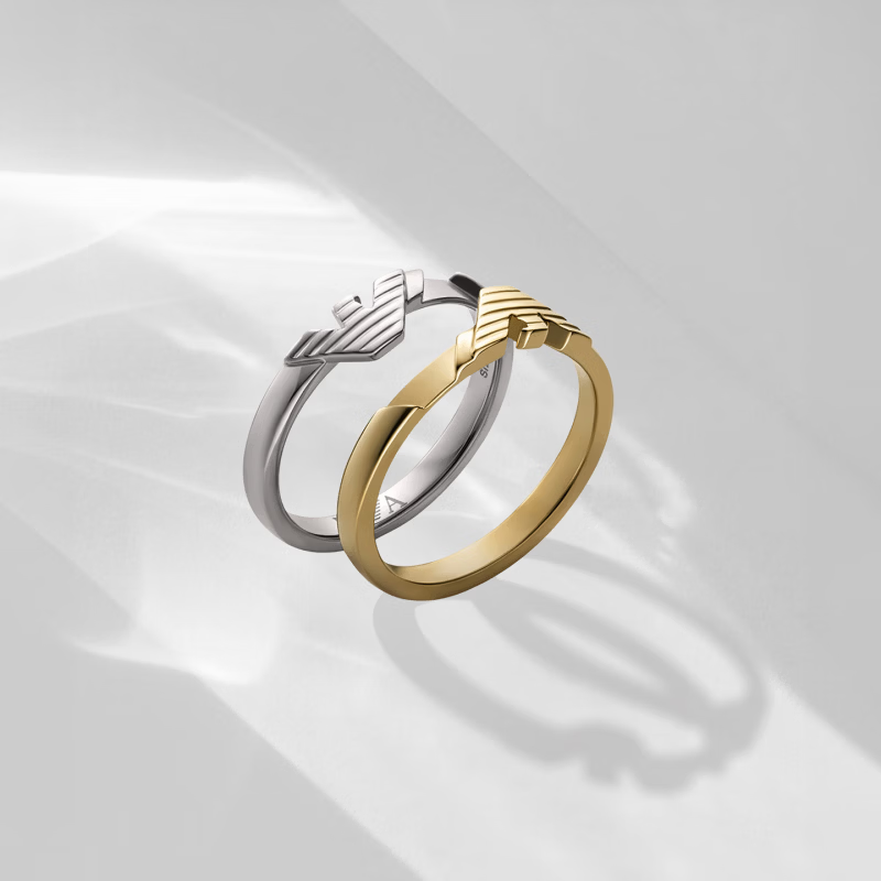 Armani (ARMANI) Zeng Shunxi's same style couples series couple ring for women EGS3232040-10
