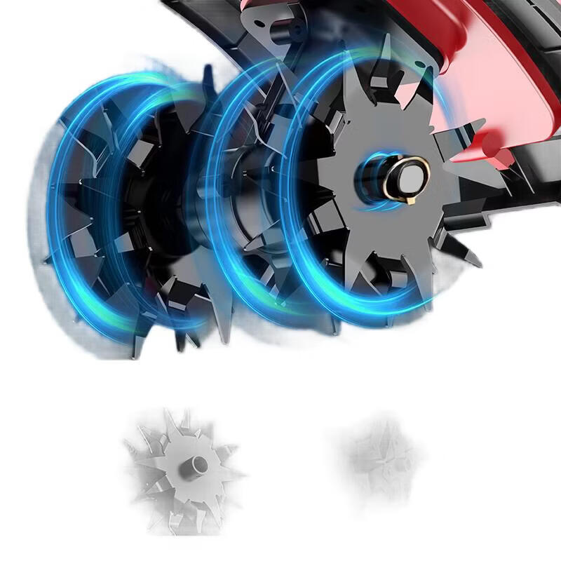 Yate rotary tiller electric scarifier vegetable field household plug-in micro tiller tiller agricultural tool tiller tiller wireless lithium battery model 6.0Ah one charge one charge