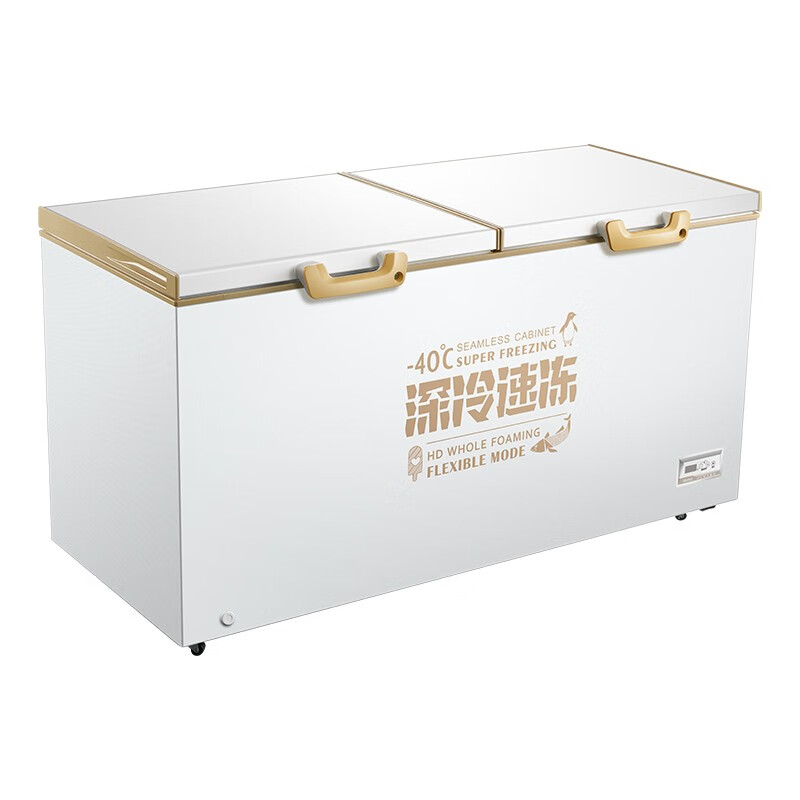 Homa 508 liter commercial refrigerator freezer computer temperature controlled large capacity horizontal freezer BC/BD-508EMBF deep cold brown