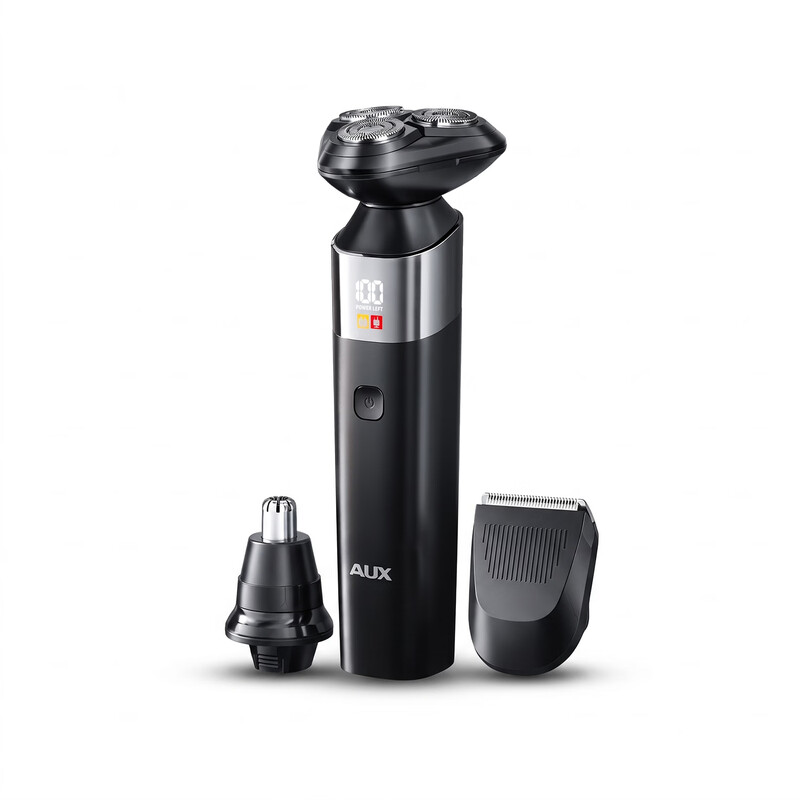 AUX electric shaver three-in-one multi-function sideburn and nose hair trimmer men's special three-head razor full body wash set as a birthday gift for boyfriend, husband and dad