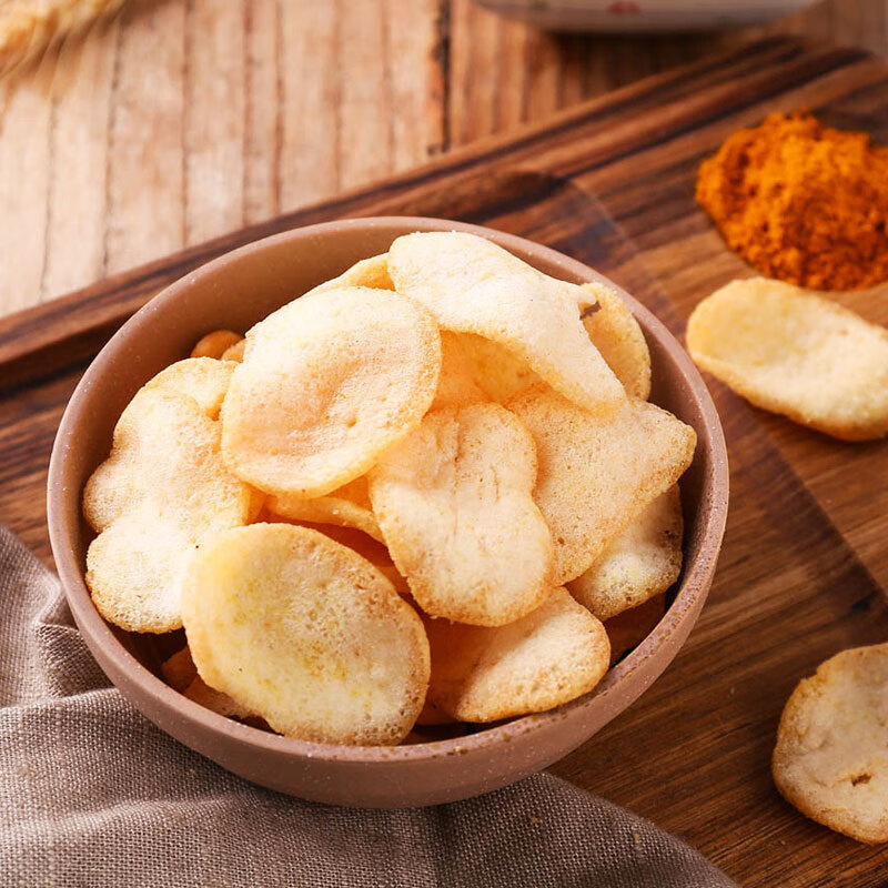Papatonk imported shrimp crackers from Indonesia, original shrimp crackers 85g/bag, potato chips puffed food, Internet celebrity snacks