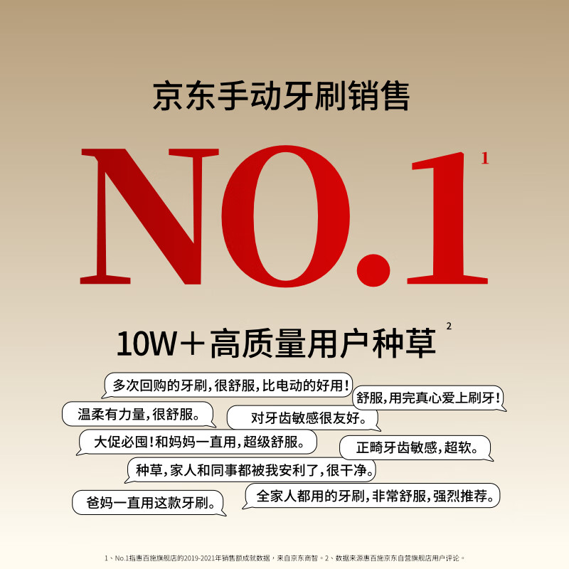 Huibaishi 65-hole wide-head soft-bristled toothbrush for adults, super efficient Pro+ fresh oral gum care 1 piece, random color