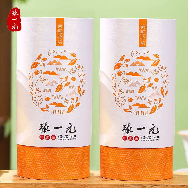 Zhang Yiyuan Tea Premium Strong Fragrance Jasmine Tea 2025 New Tea 200g (100g*2) Tea Language Chinese Time-honored Brand Tea Language Jasmine Tea 100g*2 (with gift bag)
