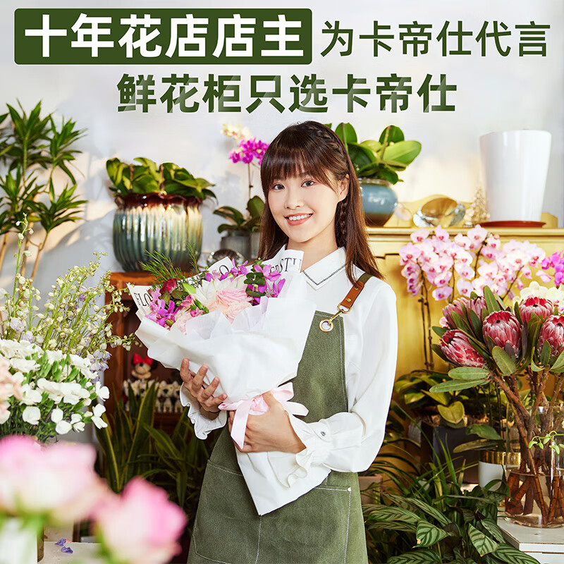 Kadis flower fresh cabinet commercial large-capacity air-cooled flower cabinet fresh-keeping refrigerator flower freezer flower refrigerated fresh-keeping cabinet flower freezer display cabinet air-cooled and frost-free high-end model oversized three-door no drainage required three-light switching