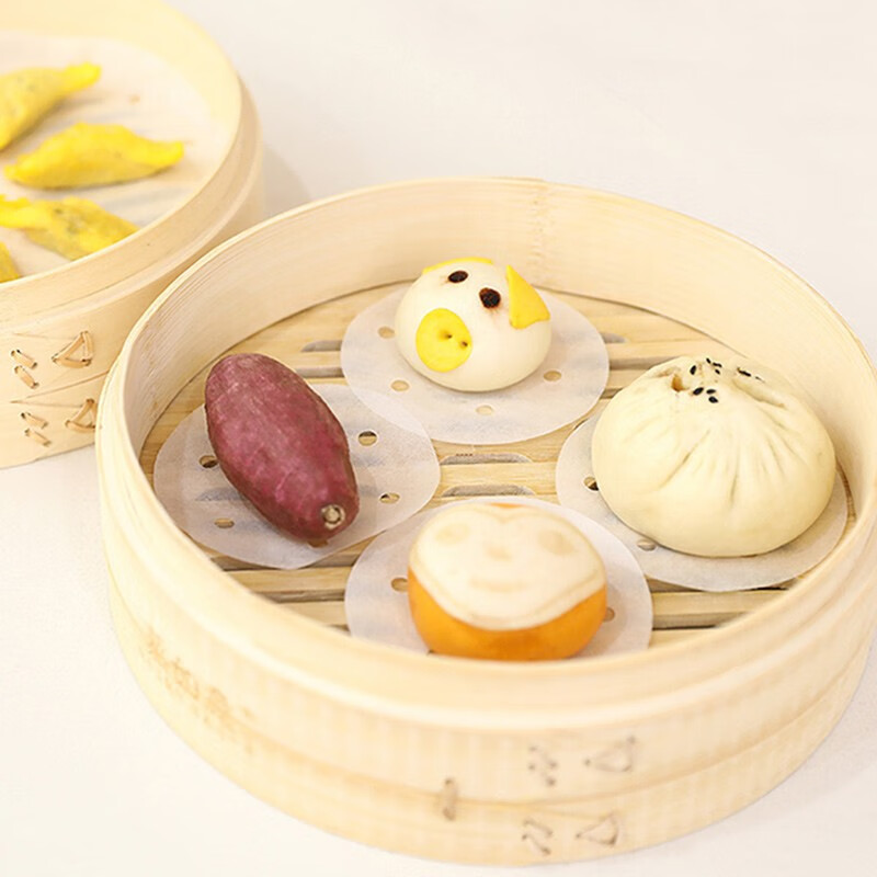 Jiamo steamer paper 500 sheets 10cm disposable non-stick oil paper household steamed buns steamer cloth round