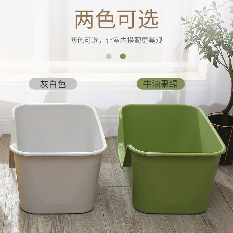 Wang Yejun cat litter box extra large open-top heightened fence anti-splash into a kitten toilet extra large cat poop box