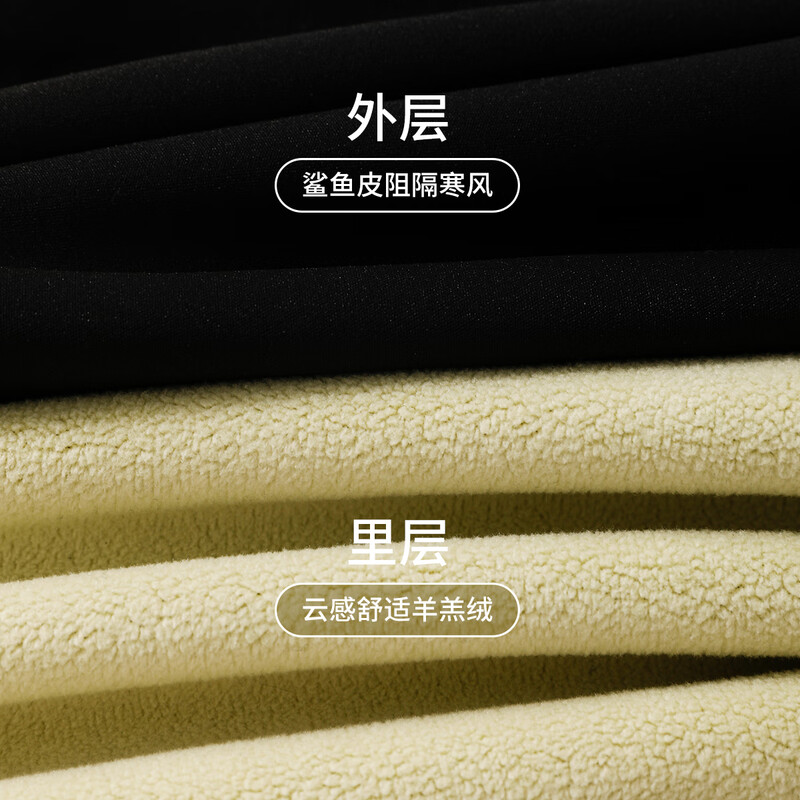 Modal men's shark pants men's winter velvet thickened warm pants tight antibacterial windproof motorcycle riding bottoming Barbie pants