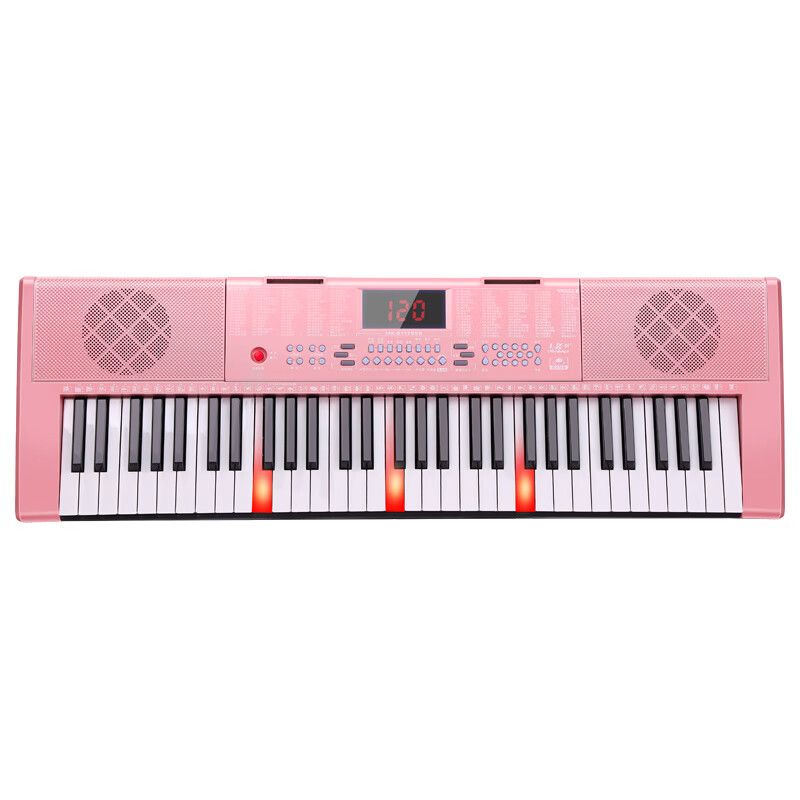 Meirkergr MK-288 pink smart version + piano stand 61-key multi-function teaching electronic keyboard for children beginners musical instrument connection microphone headset mobile phone pad with piano stand