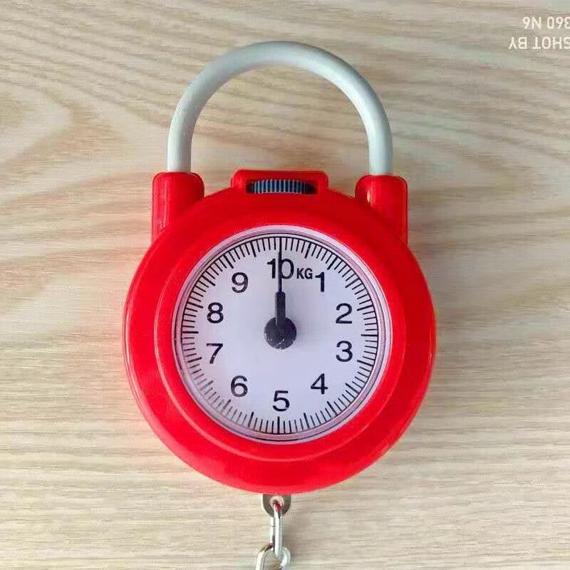 Yongcai Spring Scale Portable High-Precision Household Mechanical Weighing 10kg Mini Electronic Scale Luggage Express Kitchen Spring Scale - Blue + 1 Pack