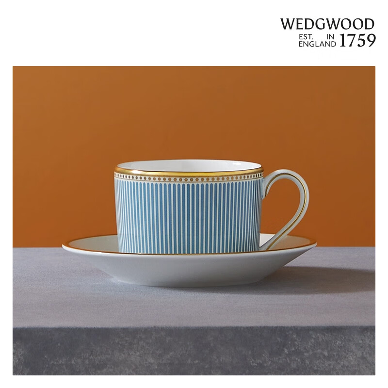 Wedgwood Eternal Light Cup and Saucer Set Bone China Coffee Cup and Saucer Light Luxury Afternoon Tea Cup and Saucer Home Eternal Light Cup and Saucer Set