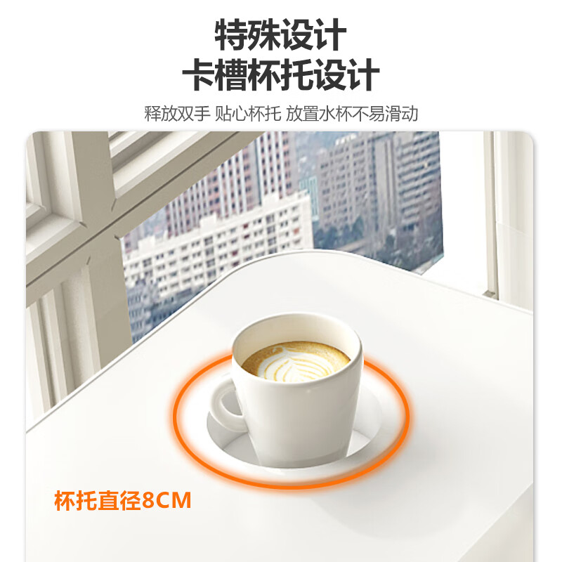 Huakaizhi Star Notebook Bed Folding Computer Desk Study Table Writing Small Table BGZ692 White 60*40CM