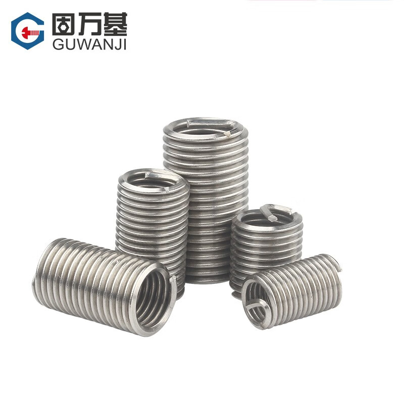 Guwanji 304 stainless steel thread sleeve screw sleeve thread protective sleeve wire brace thread repair wire sleeve sheath M5*0.8*1.5D (50 pieces) 7.5mm after installation
