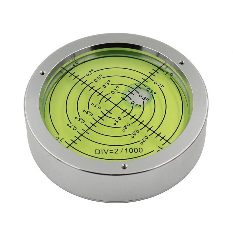 HACCURY high-precision adjustable metal universal level round level bubble bead disc bubble leveling 66 white shell green water