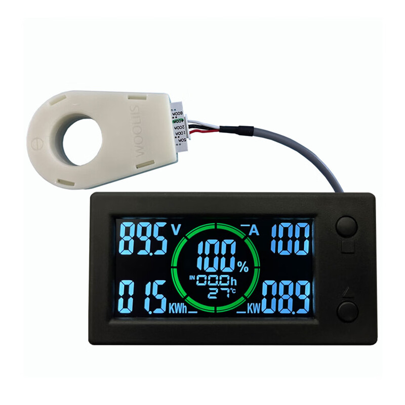 Ouhuayuan Color Screen Bluetooth Hall Coulomb Meter Electric Vehicle RV Voltage Current Power Electric Energy Lithium Battery Power Display