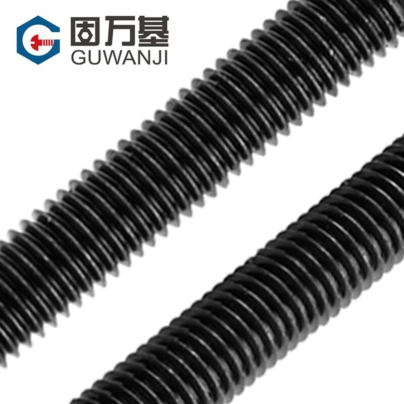 Guwanji 8.8/10.9/12.9 high-strength threaded rod full thread thread screw ceiling black screw 1 meter national standard M18x1 meter 1 piece 12.9 level
