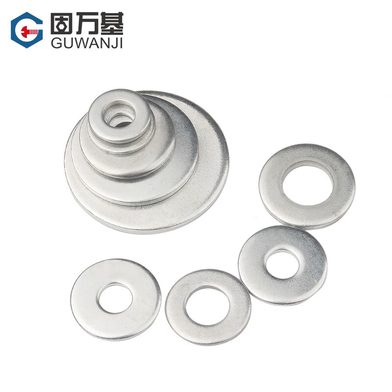 Guwan base iron galvanized metal gasket round flat gasket Washer flat gasket thickened screw gasket plus ultra-thin gasket M5*20*1 (100 pieces)