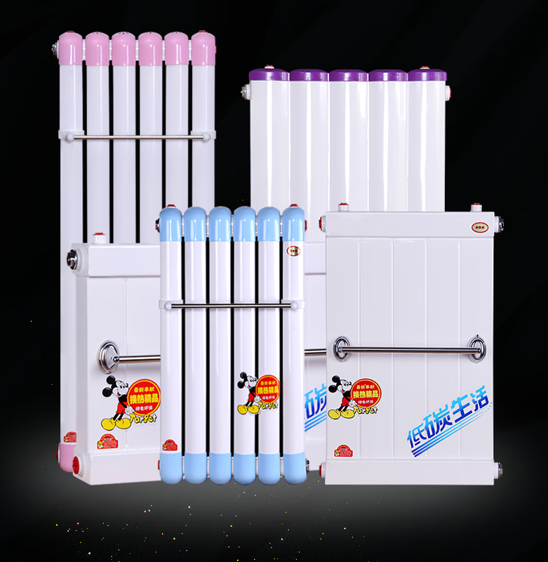 Millet radiator household heat exchanger over-water heating copper-aluminum hot water exchanger floor heating water storage type instant hot bath cooling square box 6008 column water storage type galvanized inner tank