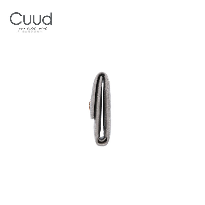 Cuud rhombus pattern short wallet for women, fashionable cowhide coin, multiple card slots, card holder, integrated wallet, birthday gift for girlfriend, gray