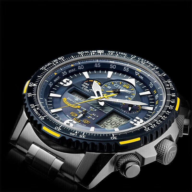 CITIZEN Eco-Drive Blue Angel Air Eagle Multifunctional Fashion Business Men's Watch as a Gift for Your Boyfriend JY8078-52L