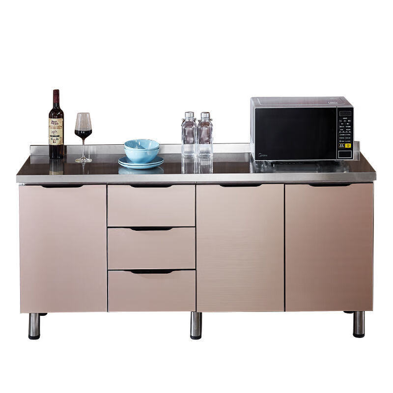 Baiting Baiting new simple cabinet stainless steel kitchen cabinet stove combination cabinet cupboard sink cabinet integrated assembly home custom measurement