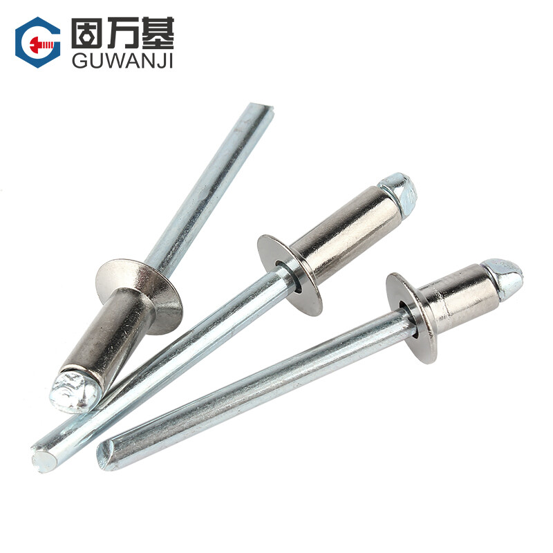 Guwanji 304 stainless steel countersunk head core-pulling rivets, flat-head core-pulling rivets, open-type rivets, tack nails, national standard fasteners M4*10 20 pieces 304 countersunk head