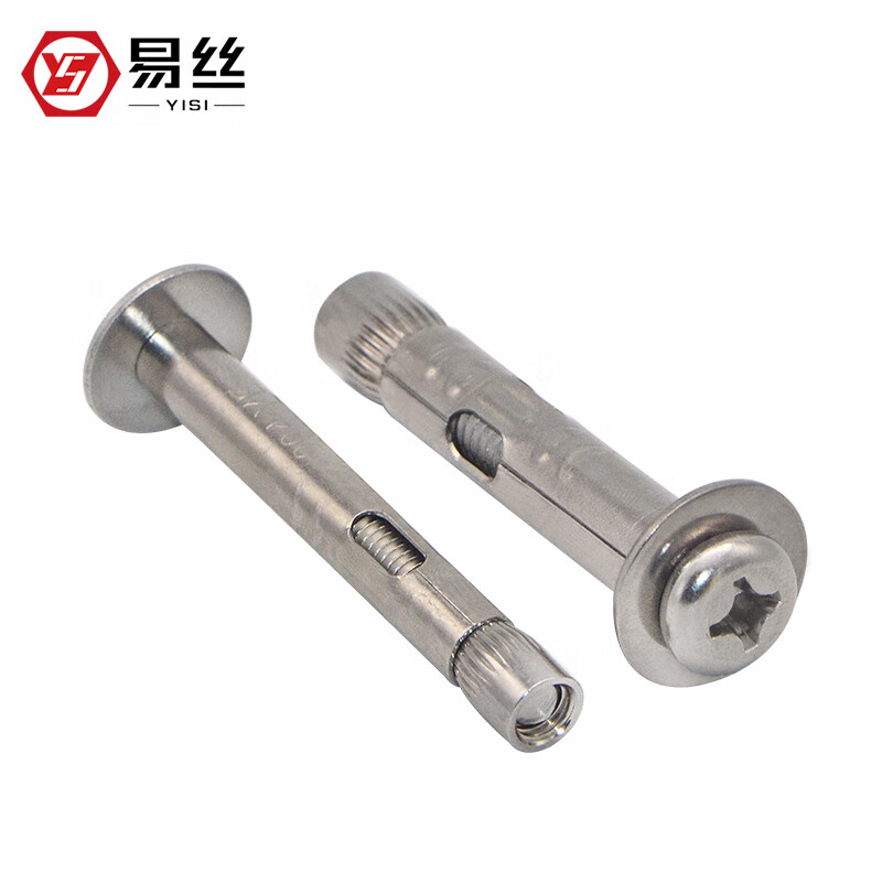 304 stainless steel round head cross expansion screw with gasket, extended built-in expansion bolt to fix the explosion screw tube M6M8 M6*50