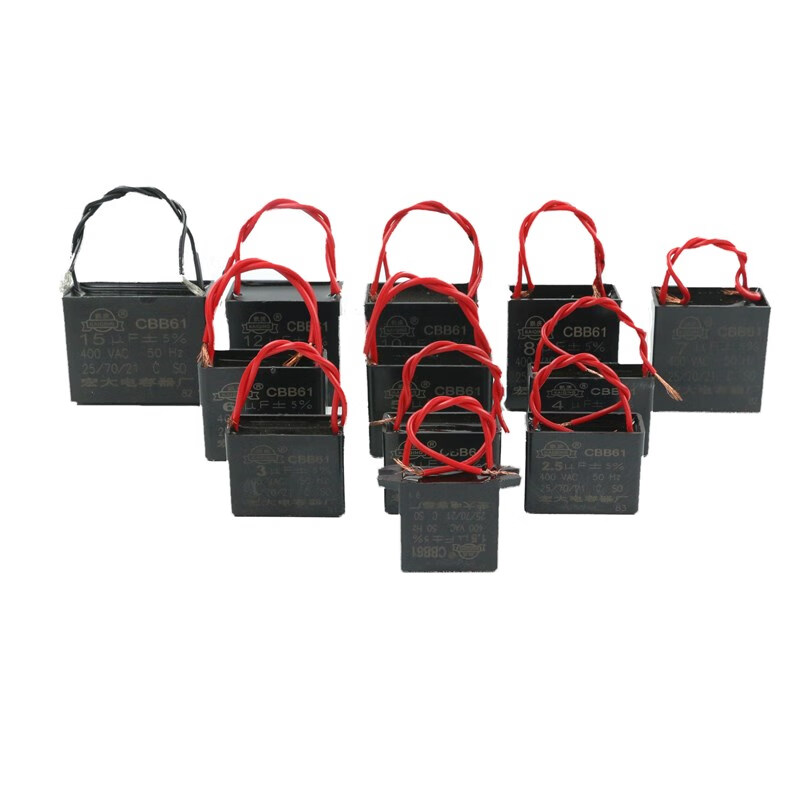 CBB61 starting capacitor 3/4/5/6/7/8/10/12/15UF blower ceiling fan motor industrial fan 400V 10F square capacitor